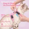 image:imagerabbitgoo Cat Harness and Leash Escape Proof Vest with 3 Adjustable Buckles Soft Comfortable Kitten Harness Easy to Wear Reflective for Safe Outdoor Walking Small GreenPink