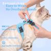 image:imagerabbitgoo Cat Harness and Leash Escape Proof Vest with 3 Adjustable Buckles Soft Comfortable Kitten Harness Easy to Wear Reflective for Safe Outdoor Walking Small GreenSky Blue