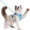 image:imagerabbitgoo Cat Harness and Leash Escape Proof Vest with 3 Adjustable Buckles Soft Comfortable Kitten Harness Easy to Wear Reflective for Safe Outdoor Walking Small GreenSky Blue