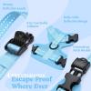 image:imagerabbitgoo Cat Harness and Leash Escape Proof Vest with 3 Adjustable Buckles Soft Comfortable Kitten Harness Easy to Wear Reflective for Safe Outdoor Walking Small GreenSky Blue