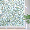image:imagerabbitgoo Stained Glass Window Privacy Film Mosaic Pattern Frosted Glass Window Film Rainbow Decorative Sticker Static Cling UV Blocking Suncatcher for Home 175 X 787 InchesClear