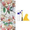 image:imagerabbitgoo Window Privacy Film Magnolia Flowers Pattern with Installation Tools Set