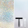 image:imagerabbitgoo Window Privacy Film Mosaic Window Rainbow Film 175 x 787 inches