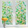 image:imagerabbitgoo Window Privacy Film Rainbow Film Decorative Window Sticker 3D Static Stained Glass Cling Tint for Home Heat Control NonAdhesive Green Vines 236 x 1181 inch