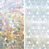 image:imagerabbitgoo Window Privacy Film Rainbow Prism Pattern Stained Glass Window Film Triangle Pattern 175 x 787