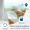 image:imagerabbitgoo Frosted Glass Window Privacy Film with Wave Effect Decorative Cling UV Sun Blocking Decals for Home Removable and Reusable 175 X 787 inchesRippled