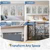 image:imagerabbitgoo Frosted Glass Window Privacy Film with Wave Effect Decorative Cling UV Sun Blocking Decals for Home Removable and Reusable 175 X 787 inchesRippled
