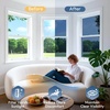 image:imagerabbitgoo One Way Privacy Window Film Window Tint for Home with Tools UV Blocking Heat Control Static Cling No Glue Daytime Privacy See Out Not in 175 Inch X 65 Feet Black SilverBlue Silver