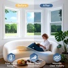 image:imagerabbitgoo One Way Privacy Window Film Window Tint for Home with Tools UV Blocking Heat Control Static Cling No Glue Daytime Privacy See Out Not in 175 Inch X 65 Feet Black SilverSilver