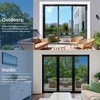 image:imagerabbitgoo One Way Privacy Window Film Window Tint for Home with Tools UV Blocking Heat Control Static Cling No Glue Daytime Privacy See Out Not in 175 Inch X 65 Feet Black SilverSilver