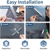 image:imagerabbitgoo One Way Privacy Window Film Window Tint for Home with Tools UV Blocking Heat Control Static Cling No Glue Daytime Privacy See Out Not in 175 Inch X 65 Feet Black SilverBlack Silver