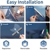image:imagerabbitgoo One Way Privacy Window Film Window Tint for Home with Tools UV Blocking Heat Control Static Cling No Glue Daytime Privacy See Out Not in 175 Inch X 65 Feet Black SilverBlue Silver