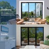 image:imagerabbitgoo One Way Privacy Window Film Window Tint for Home with Tools UV Blocking Heat Control Static Cling No Glue Daytime Privacy See Out Not in 175 Inch X 65 Feet Black SilverBlack Silver