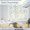 image:imagerabbitgoo One Way Privacy Window Film Window Tint for Home with Tools UV Blocking Heat Control Static Cling No Glue Daytime Privacy See Out Not in 175 Inch X 65 Feet Black SilverCrystal