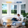 image:imagerabbitgoo One Way Privacy Window Film Window Tint for Home with Tools UV Blocking Heat Control Static Cling No Glue Daytime Privacy See Out Not in 175 Inch X 65 Feet Black SilverBlack Silver