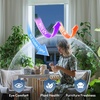 image:imagerabbitgoo One Way Privacy Window Film Window Tint for Home with Tools UV Blocking Heat Control Static Cling No Glue Daytime Privacy See Out Not in 175 Inch X 65 Feet Black SilverBlue Silver