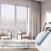 image:imagerabbitgoo Rainbow Window Privacy Film 118X 787inches Glossy Marble Countertop Contact Paper 118 x 787inches