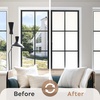 image:imagerabbitgoo Stained Glass Window Privacy Film Mosaic Pattern Frosted Glass Window Film Rainbow Decorative Sticker Static Cling UV Blocking Suncatcher for Home 175 X 787 InchesMatte White