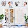 image:imagerabbitgoo Window Privacy Film Frosted Bamboo Pattern Removable UV Blocking Stained Glass Decals Covering Decorative Window Cling for Home 175 in X 131 Feet RegularPure