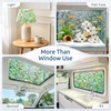 image:imagerabbitgoo Window Privacy Film Rainbow Film Decorative Window Sticker 3D Static Stained Glass Cling Tint for Home Heat Control NonAdhesive Green Vines 175 x 787 inch