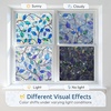 image:imagerabbitgoo Window Privacy Film Rainbow Film Decorative Window Sticker 3D Static Stained Glass Cling Tint for Home Heat Control NonAdhesive Purple Vines 175 x 787 inch