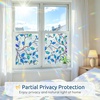 image:imagerabbitgoo Window Privacy Film Rainbow Film Decorative Window Sticker 3D Static Stained Glass Cling Tint for Home Heat Control NonAdhesive Purple Vines 236 x 1181 inch