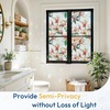 image:imagerabbitgoo Window Privacy Film Stained Glass Window Film Decorative 3D Rainbow Static Cling Colorful Decals UV Blocking NonAdhesive Coverings for Home Door Cosmos Flowers 175 x 787Magnolia
