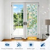image:imagerabbitgoo Window Privacy Film Stained Glass Window Film Decorative 3D Rainbow Static Cling Colorful Decals UV Blocking NonAdhesive Coverings for Home Door Green Leaf 175 x 787Leaf