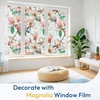 image:imagerabbitgoo Window Privacy Film Stained Glass Window Film Decorative 3D Rainbow Static Cling Colorful Decals UV Blocking NonAdhesive Coverings for Home Door Cosmos Flowers 175 x 787Magnolia