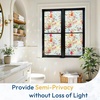 image:imagerabbitgoo Window Privacy Film Stained Glass Window Film Decorative 3D Rainbow Static Cling Colorful Decals UV Blocking NonAdhesive Coverings for Home Door Cosmos Flowers 175 x 787Cosmos
