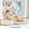 image:imagerabbitgoo Window Privacy Film Stained Glass Window Film Decorative 3D Rainbow Static Cling Colorful Decals UV Blocking NonAdhesive Coverings for Home Door Cosmos Flowers 175 x 787Magnolia