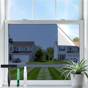 image:imagerabbitgoo One Way Privacy Window Film Window Tint for Home with Tools UV Blocking Heat Control Static Cling No Glue Daytime Privacy See Out Not in 175 Inch X 65 Feet Black SilverBlue Silver
