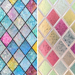 image:imagerabbitgoo Stained Glass Window Film Window Privacy Film 175 x 787