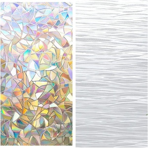 image:imagerabbitgoo Window Film Rainbow Pattern and Clear Water Pattern 175 x 787 inches