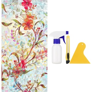 image:imagerabbitgoo Window Privacy Film Cosmos Flowers Pattern with Installation Tools Set