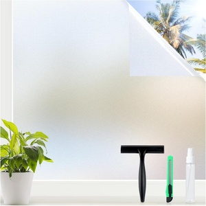image:imagerabbitgoo Window Privacy Film Frosted Bamboo Pattern Removable UV Blocking Stained Glass Decals Covering Decorative Window Cling for Home 175 in X 131 Feet RegularPure