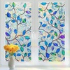 image:imagerabbitgoo Window Privacy Film Rainbow Film Decorative Window Sticker 3D Static Stained Glass Cling Tint for Home Heat Control NonAdhesive Purple Vines 354 x 785 inch