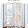 image:imagerabbitgoo Privacy Window Film 3D Rainbow Decorative Glass Clings Window Decals Pebble amp Circle 175 by 787 inches