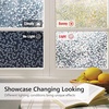 image:imagerabbitgoo Privacy Window Film 3D Rainbow Decorative Glass Clings Window Decals Pebble amp Circle 175 by 787 inches