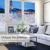 image:imagerabbitgoo Privacy Window Film 3D Rainbow Decorative Glass Clings Window Decals Pebble amp Circle 175 by 787 inches