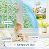 image:imagerabbitgoo Window Privacy Film Rainbow Film Decorative Window Sticker 3D Static Stained Glass Cling Tint for Home Heat Control NonAdhesive Green Vines 354 x 1181 inch