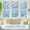 image:imagerabbitgoo Window Privacy Film Rainbow Film Decorative Window Sticker 3D Static Stained Glass Cling Tint for Home Heat Control NonAdhesive Purple Vines 354 x 785 inch