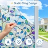 image:imagerabbitgoo Window Privacy Film Rainbow Film Decorative Window Sticker 3D Static Stained Glass Cling Tint for Home Heat Control NonAdhesive Purple Vines 175 x 1181 inch