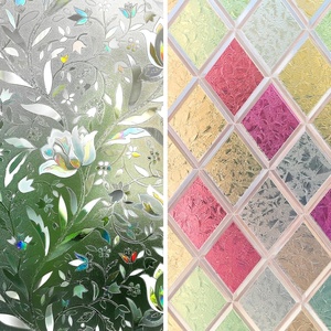 image:imagerabbitgoo Window Privacy Film Stained Glass Window Cling 175 x 787